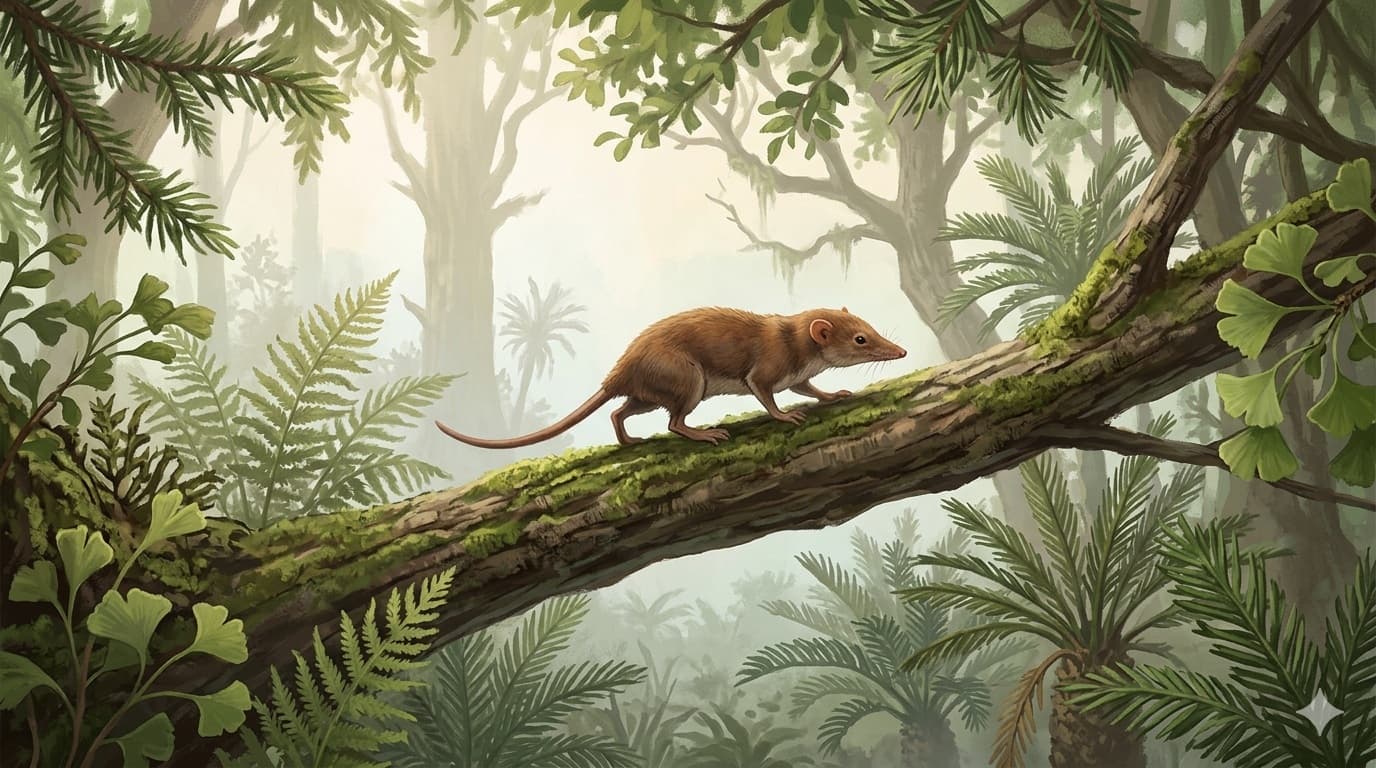 Wide illustration of the habitat of Juramaia sinensis