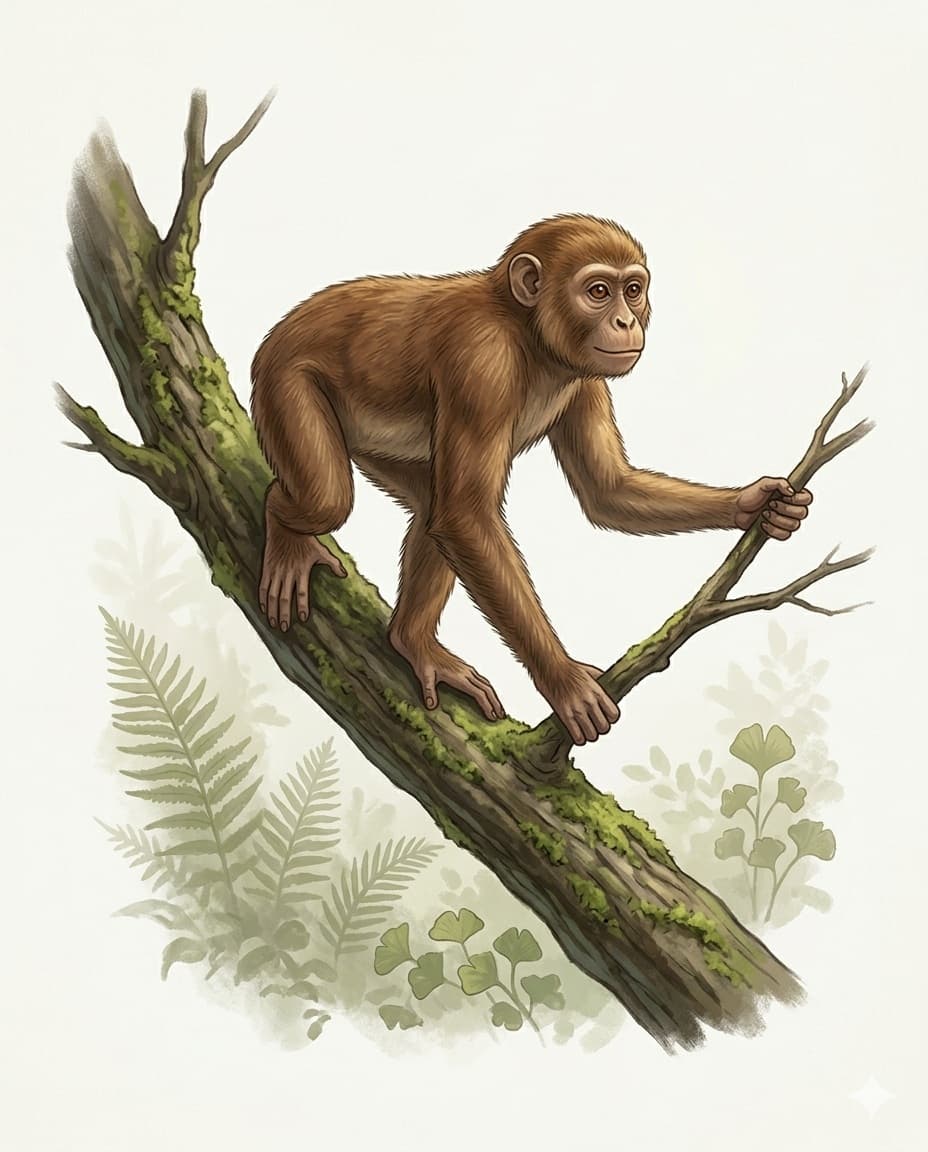 Scientific illustration of Proconsul, Early ape